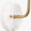 Applique, Marbre blanc & métal doré, H30 Flamingo