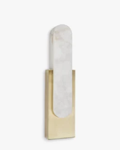 Applique murale, Jade & métal doré, L40 Flatiron