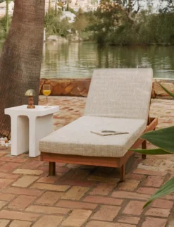 Bain de soleil, Beige etna & bois d'acacia, L200 Bali