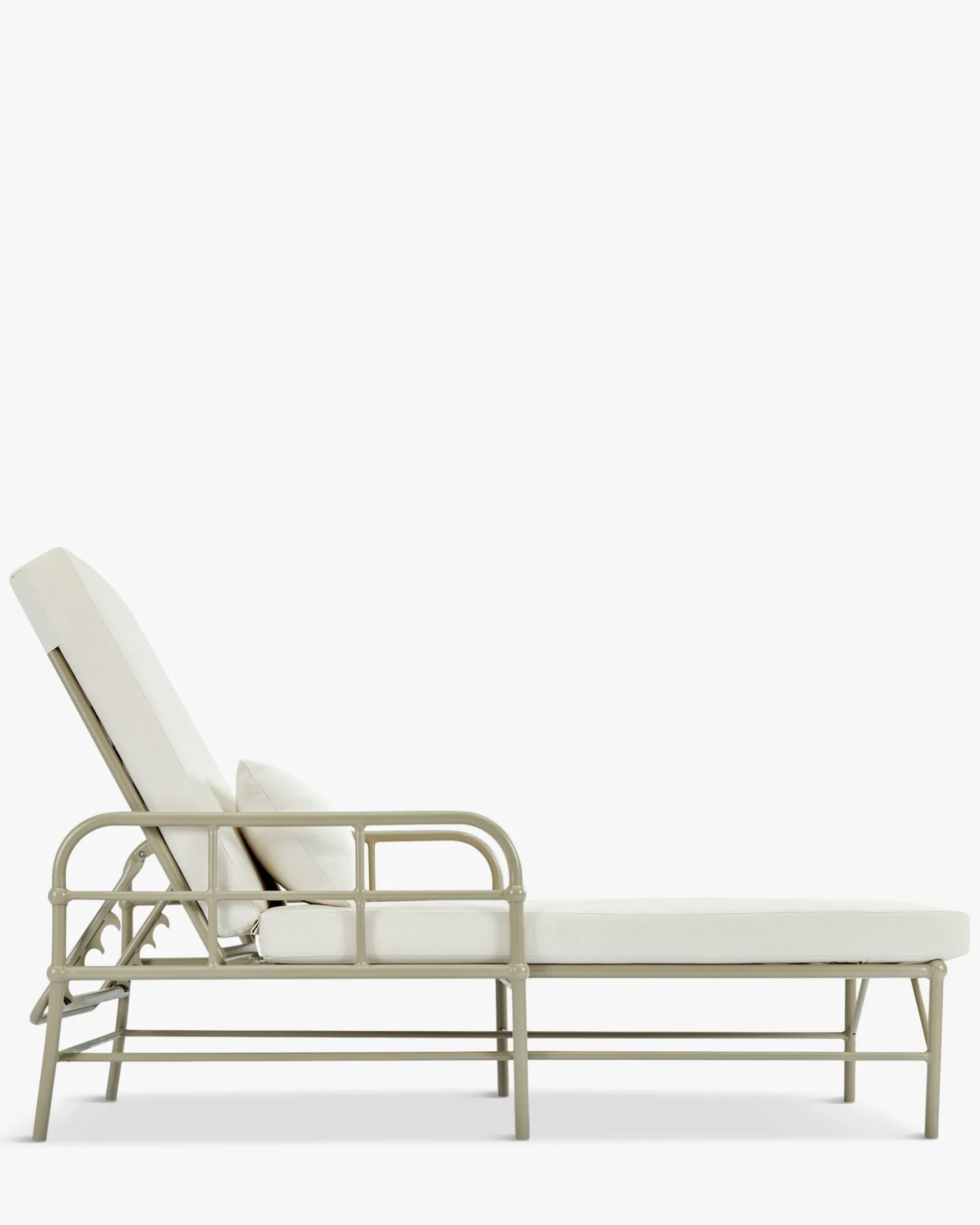 Bain de soleil, Blanc waterproof & métal taupe, L198 Amalfi