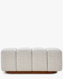Banc, Bouclé blanc latte, L101 Jollin