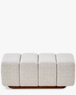 Banc, Bouclé blanc latte, L101 Jollin