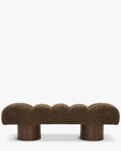 Banc, Tweed cognac texturé, L141 Nova