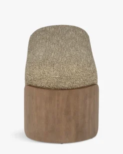 Banc, Tweed marron écorce & Frêne teinte noyer, L120 Elipse