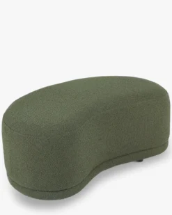 Banc, Vert kaki bouclé, L100 Enzo