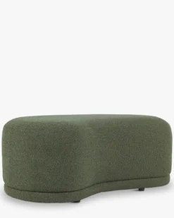 Banc, Vert kaki bouclé, L100 Enzo