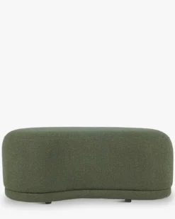 Banc, Vert kaki bouclé, L100 Enzo