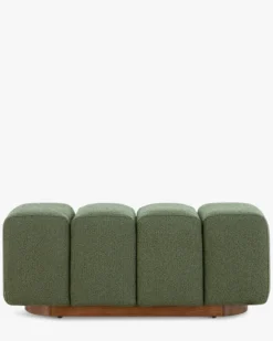 Banc, Vert kaki bouclé, L101 Jollin