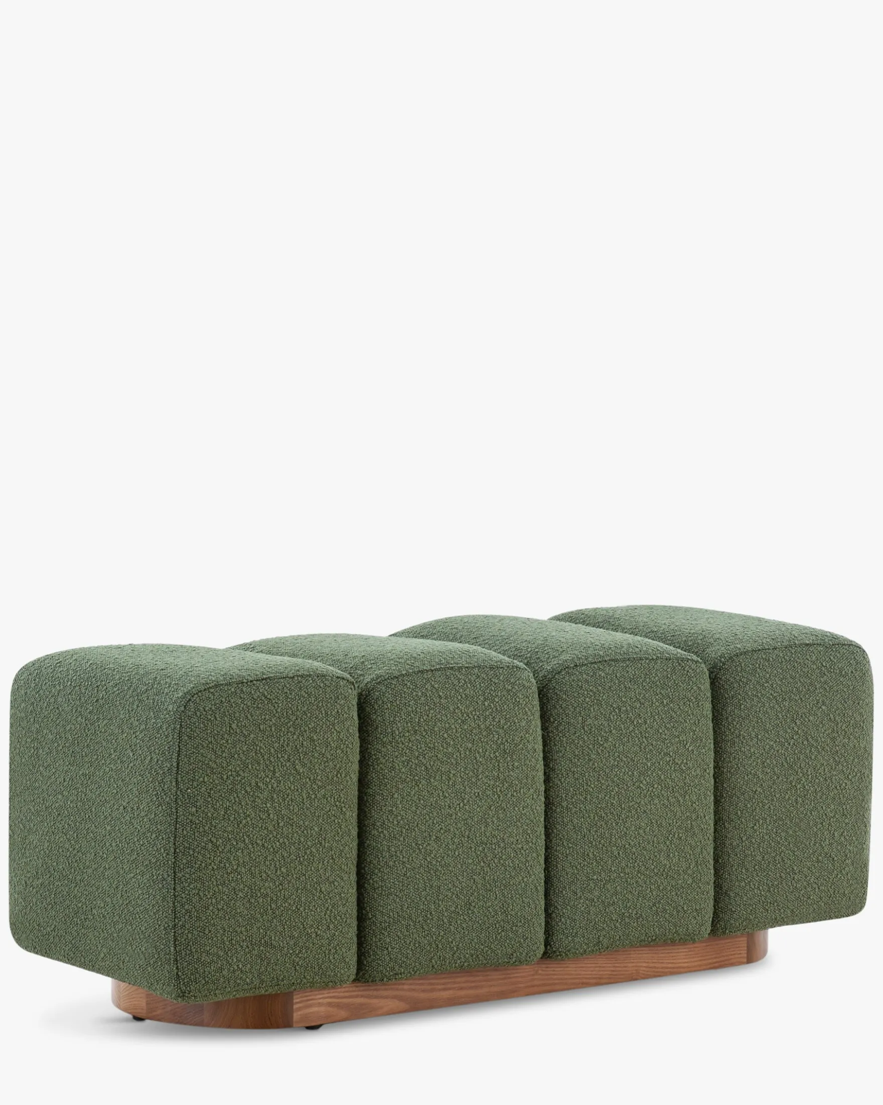 Banc, Vert kaki bouclé, L101 Jollin