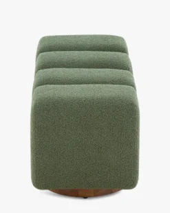 Banc, Vert kaki bouclé, L101 Jollin