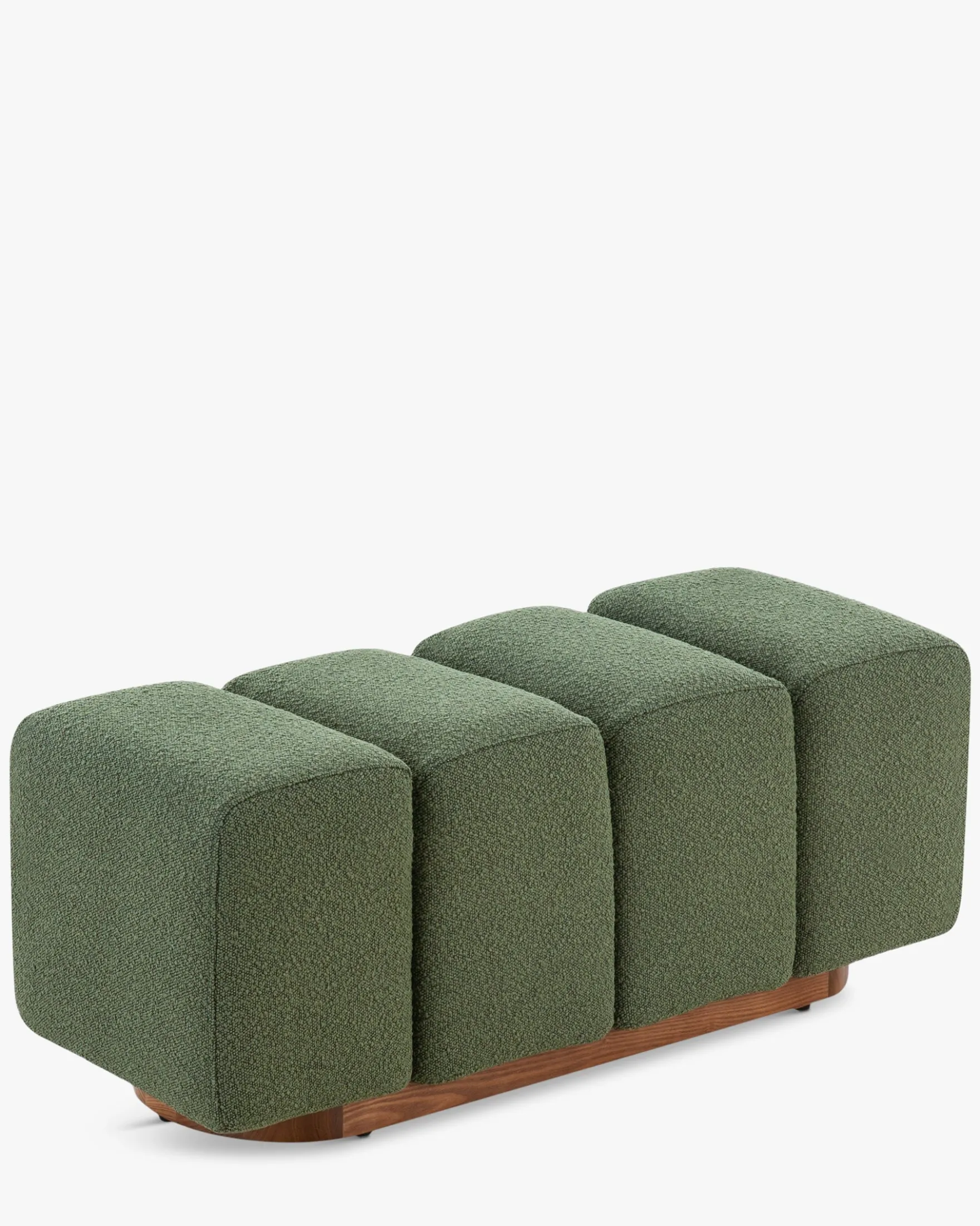 Banc, Vert kaki bouclé, L101 Jollin