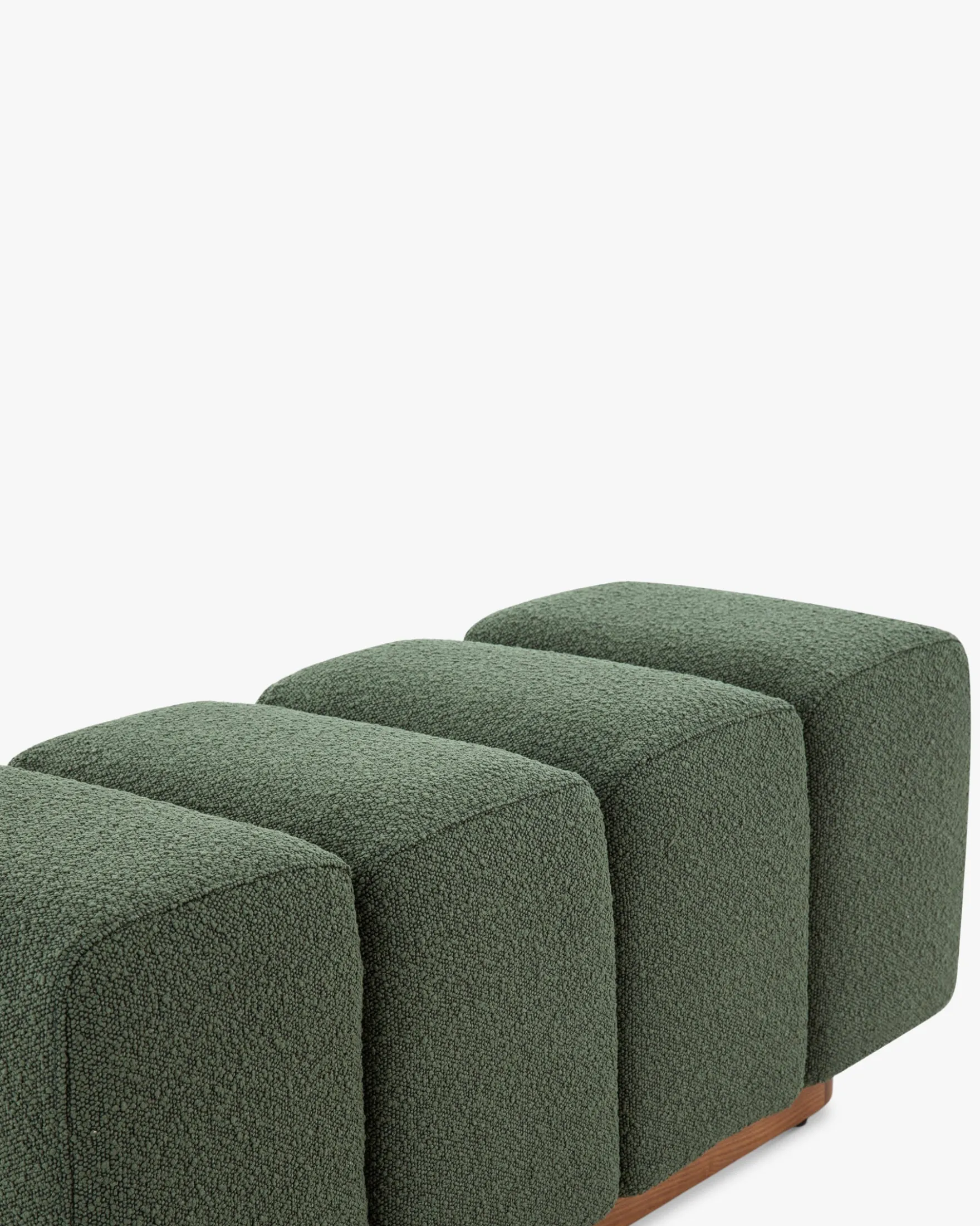 Banc, Vert kaki bouclé, L101 Jollin