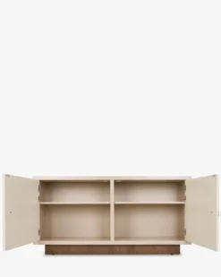 Buffet, Bois beige & Bois teinte noyer, L150,5 Archi