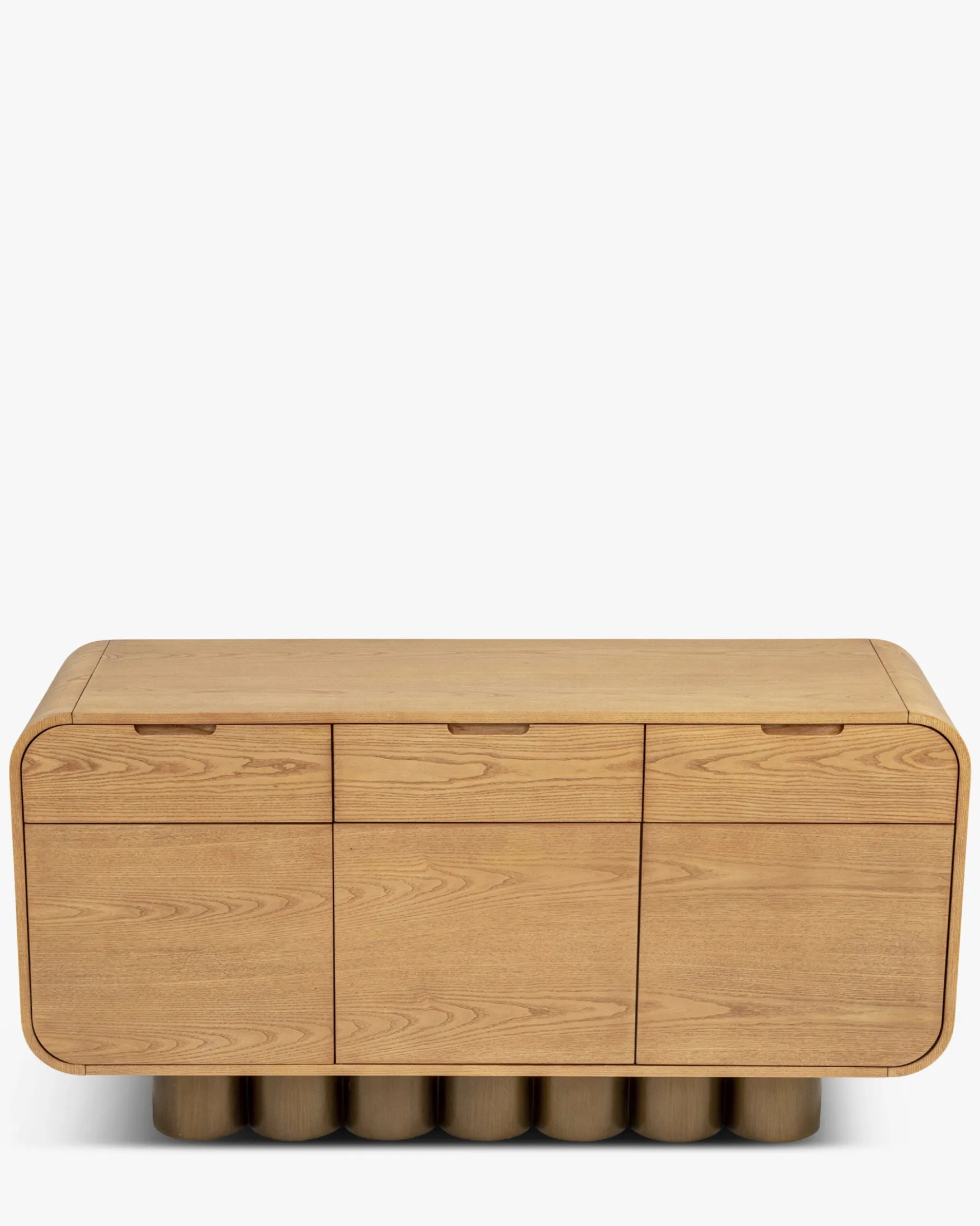 Buffet, Bois blond & bronze brossé, L150 Leylia