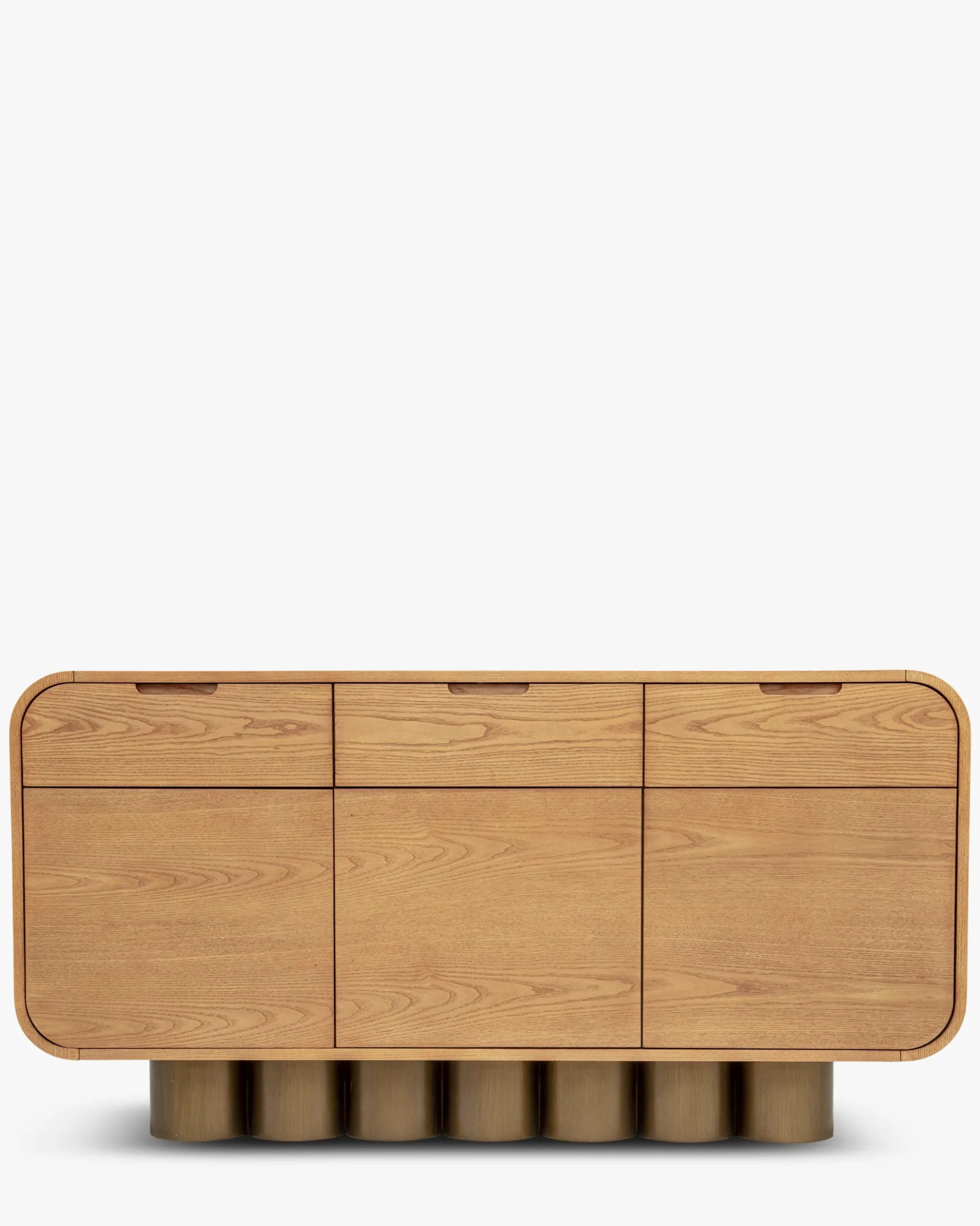 Buffet, Bois blond & bronze brossé, L150 Leylia