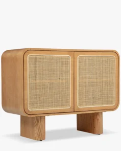 Buffet, Cannage naturel & bois blond, L100 Oxford