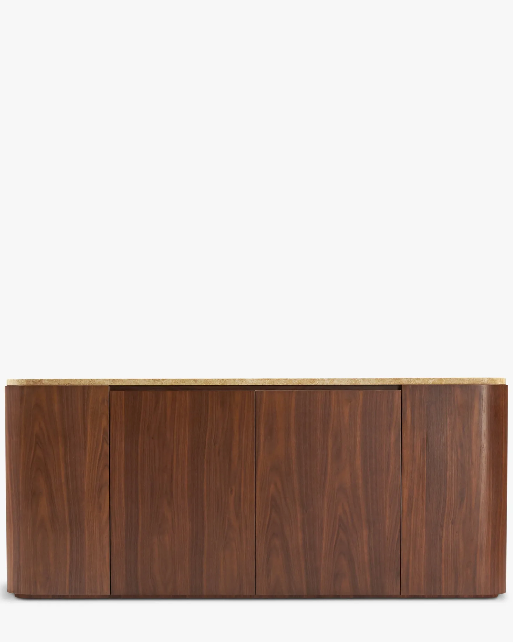 Buffet, Travertin waterproof & bois de noyer, L140 Orion