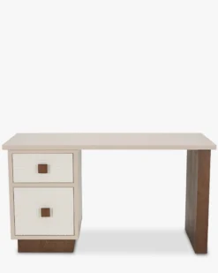 Bureau, Bois beige & Bois teinte noyer, L140 Archi