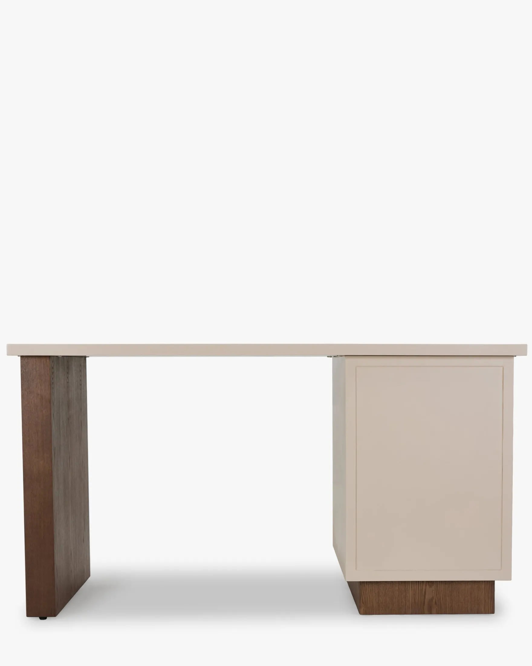 Bureau, Bois beige & Bois teinte noyer, L140 Archi