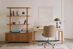 Bureau, Bois beige et blond, L140 Teyho