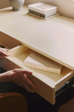 Bureau, Bois beige et blond, L140 Teyho