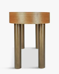 Bureau, Bois blond & métal bronze, L160 Sheldon