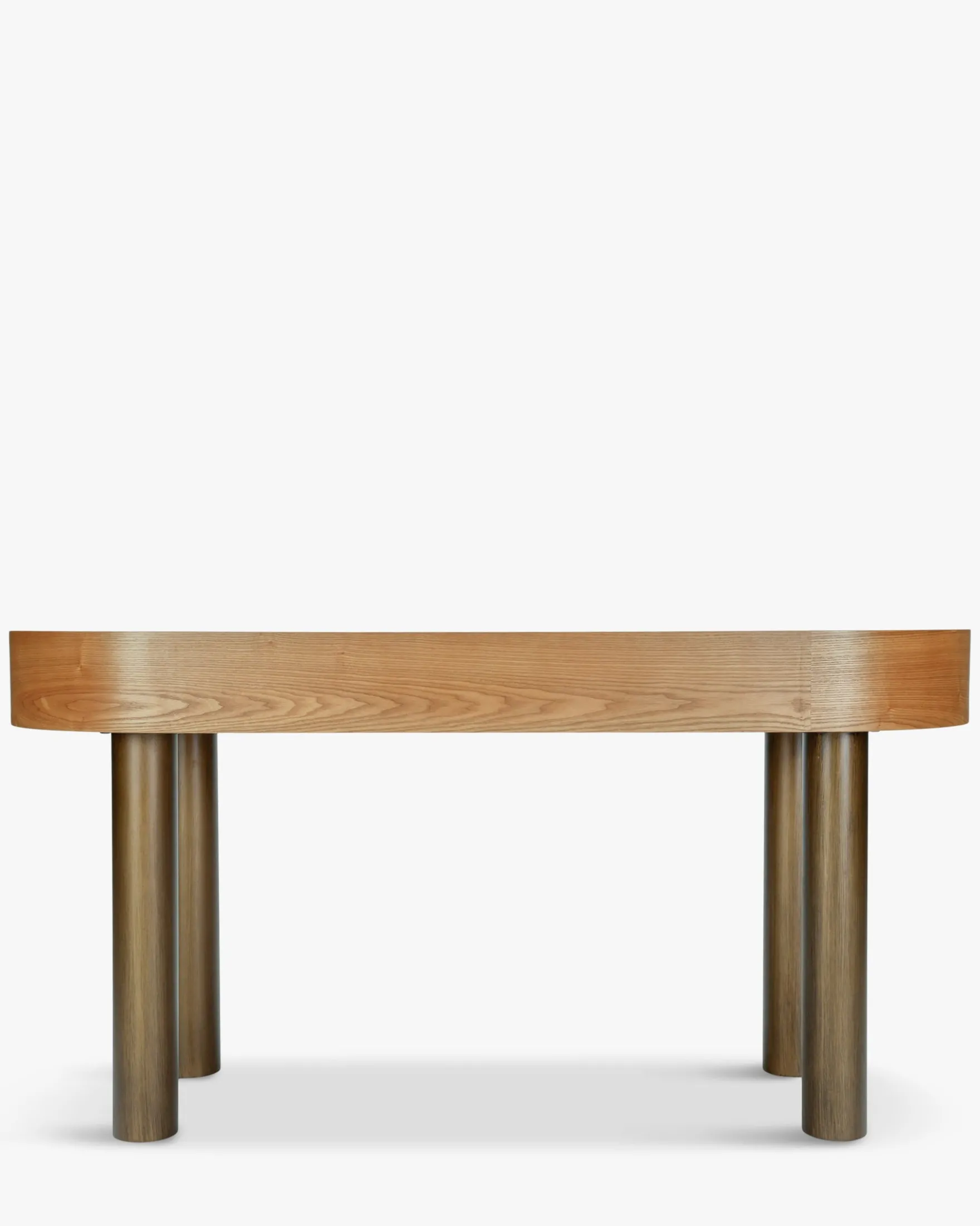 Bureau, Bois blond & métal bronze, L160 Sheldon