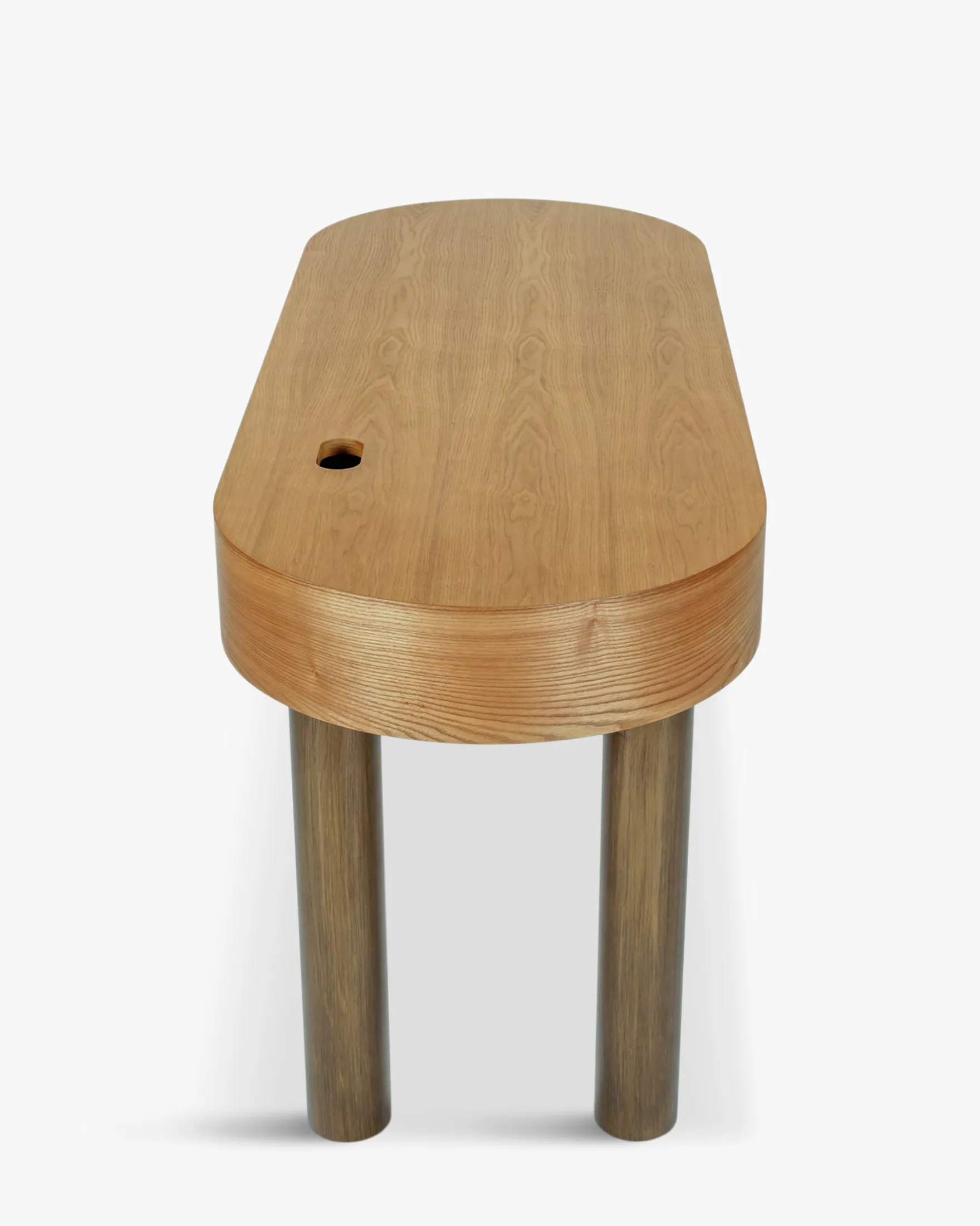 Bureau, Bois blond & métal bronze, L160 Sheldon
