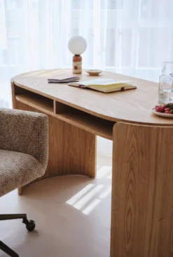 Bureau, Bois de frêne blond, L160 Elipse