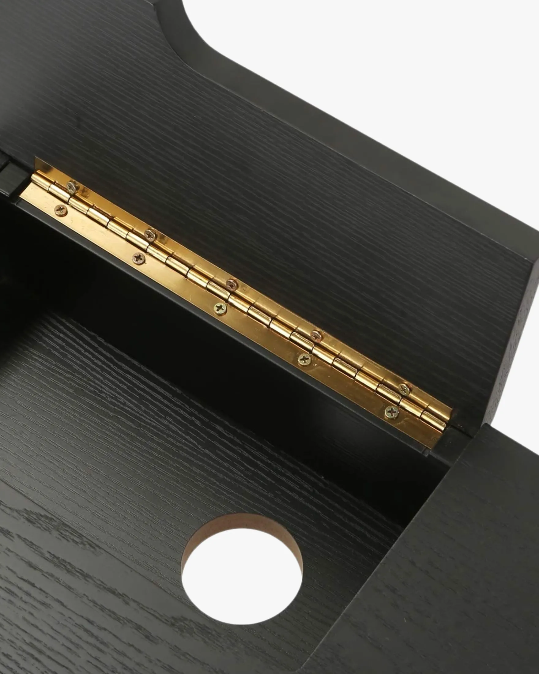 Bureau, Bois de frêne, métal noir & doré, L180 Solomon