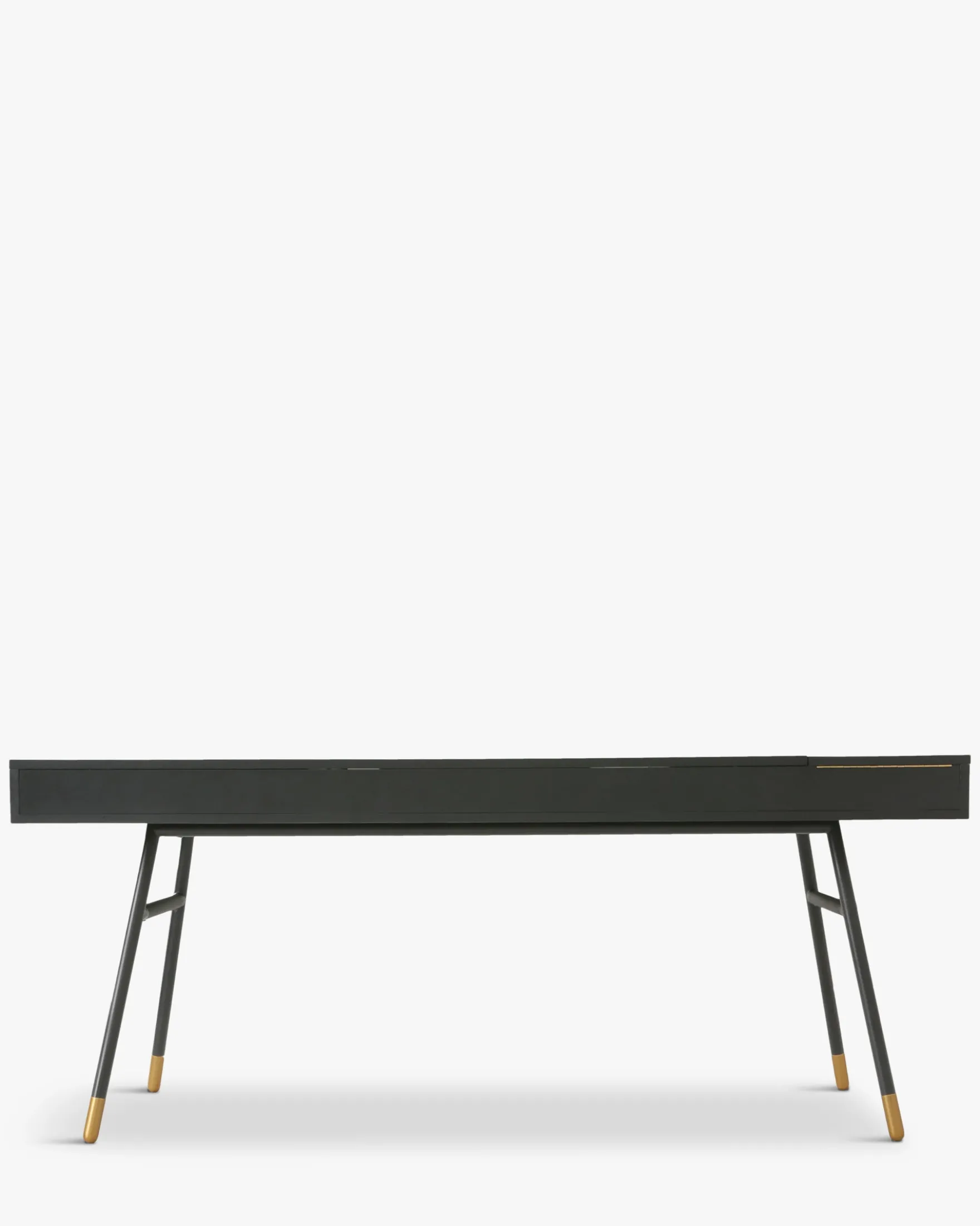 Bureau, Bois de frêne, métal noir & doré, L180 Solomon