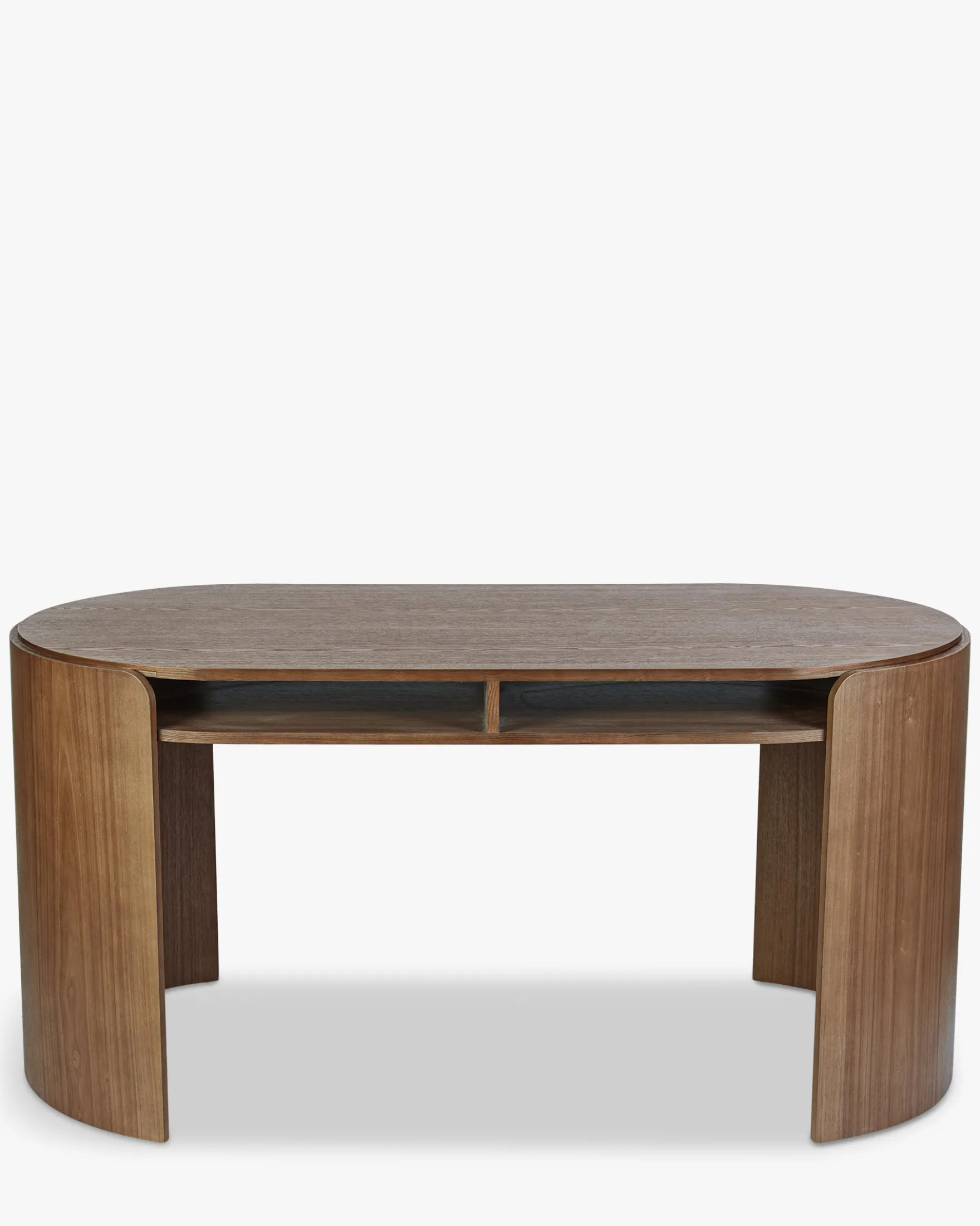 Bureau, Bois de frêne teinte noyer, L160 Elipse