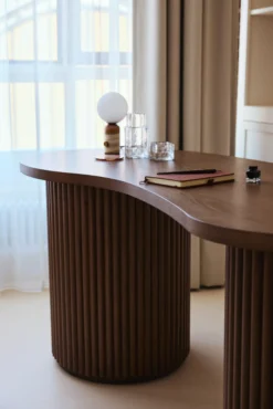 Bureau, Bois noyer, L160 Stripes
