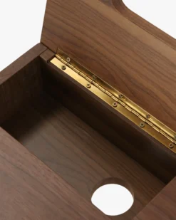 Bureau, Bois noyer & métal noir, L160 Solomon