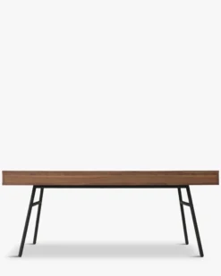 Bureau, Bois noyer & métal noir, L160 Solomon