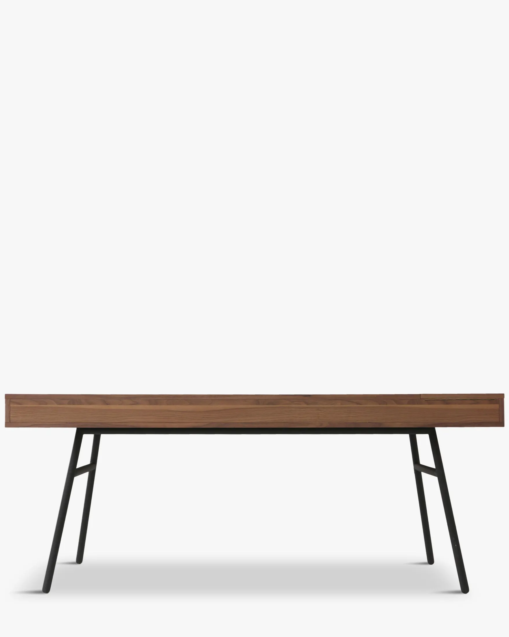 Bureau, Bois noyer & métal noir, L160 Solomon