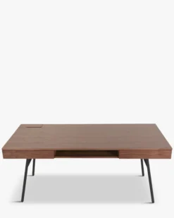 Bureau, Bois noyer & métal noir, L160 Solomon