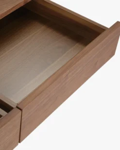 Bureau, Bois noyer & métal noir, L140 Tuxedo