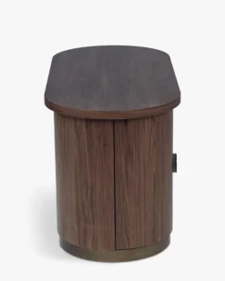 Bureau, Bois teinté noyer & Bronze, L145 Karola