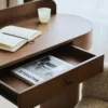 Bureau ou Coiffeuse, Bois teinte noyer veiné, L120 Lina