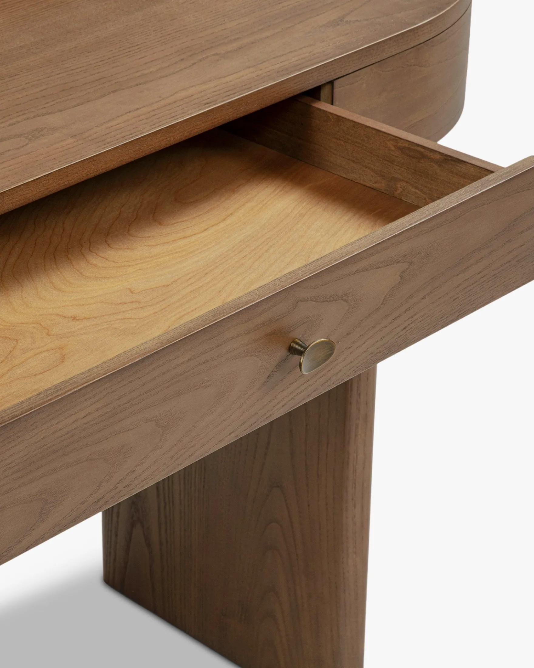 Bureau ou Coiffeuse, Bois teinte noyer veiné, L120 Lina