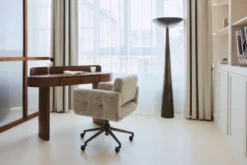 Bureau ou Coiffeuse, Bois teinte noyer veiné, L120 Lina