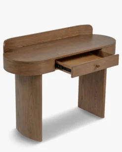Bureau ou Coiffeuse, Bois teinte noyer veiné, L120 Lina