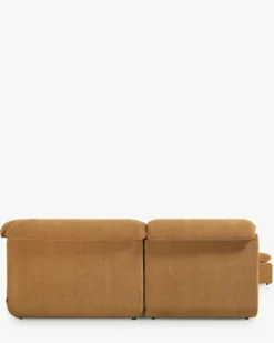 Canapé angle double modulable, Marron sienne déperlant Pulp