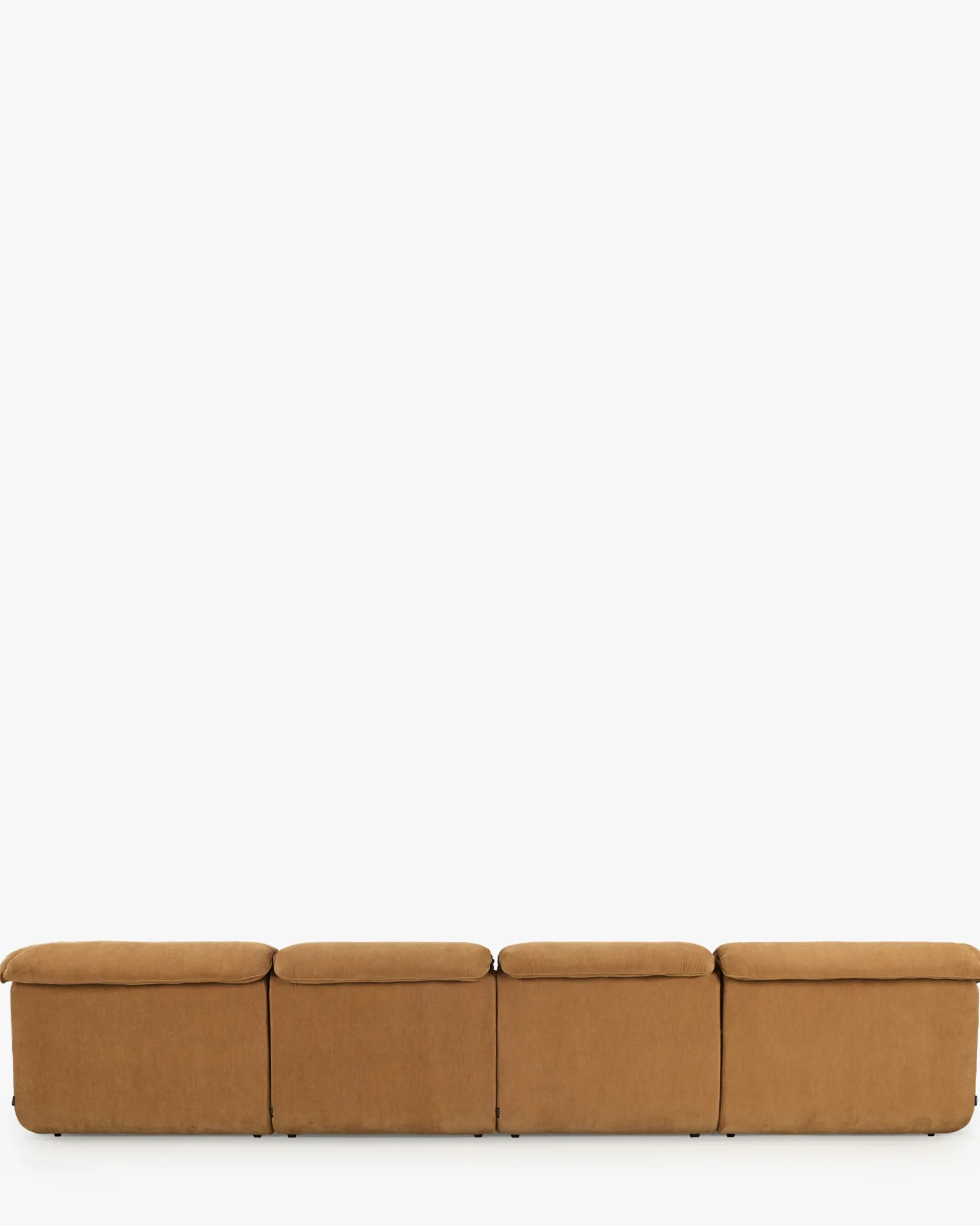 Canapé angle double modulable, Marron sienne déperlant Pulp