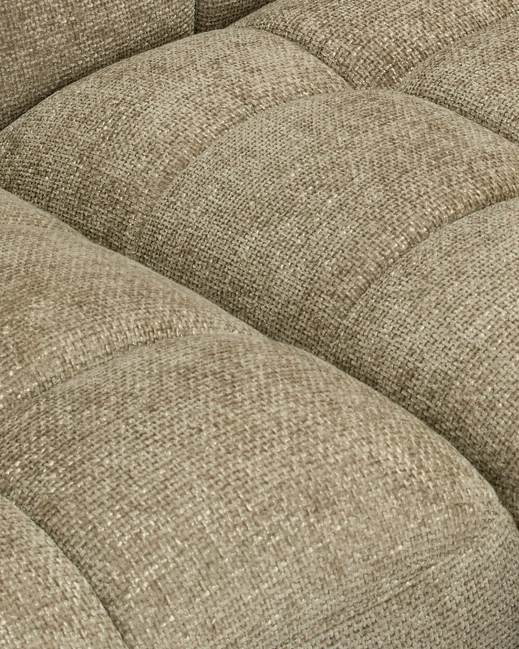 Canapé d'angle double modulable, Tweed taupe, L382 Paul