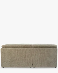 Canapé d'angle double modulable, Tweed taupe, L382 Paul