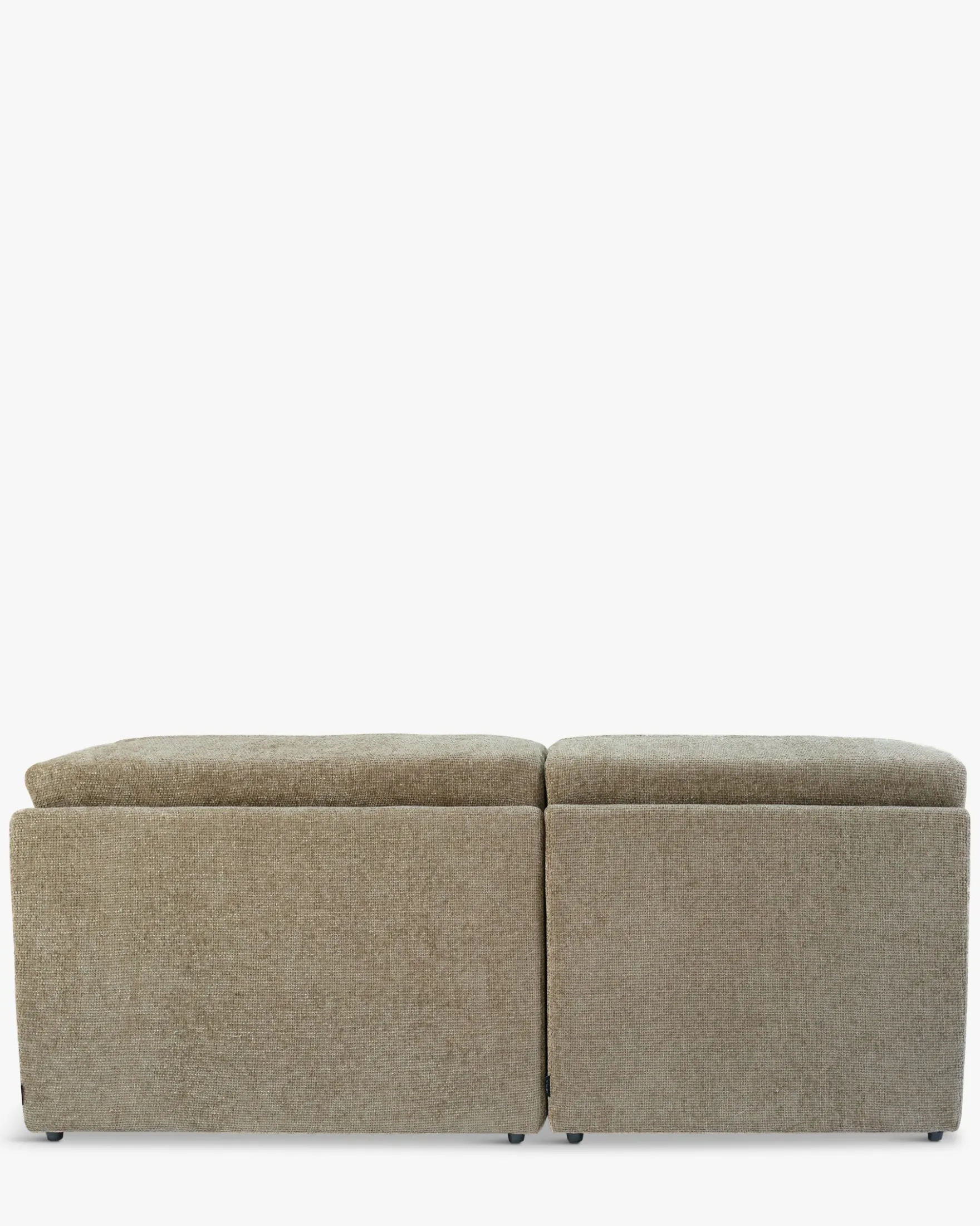 Canapé d'angle double modulable, Tweed taupe, L382 Paul