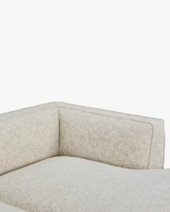 Canapé d'angle droit, Tweed beige moucheté, L260 Auster