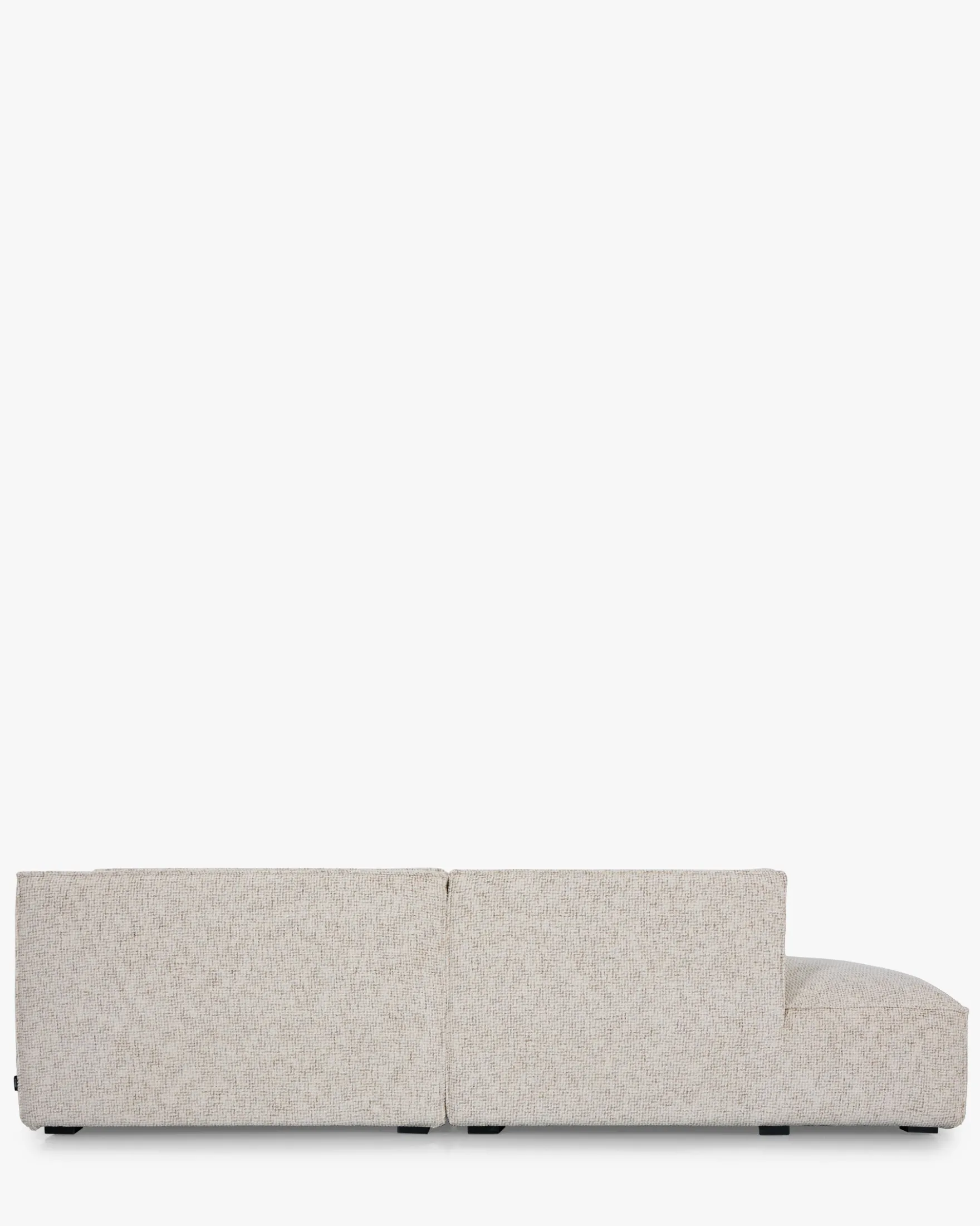 Canapé d'angle droit, Tweed beige moucheté, L260 Auster